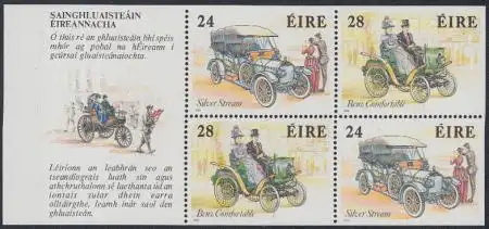 Irland Mi.Nr. H-Blatt 13 Irisches Verkehrswesen, Historische Automobile