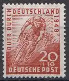D, Bizone, Mi.Nr. 107 Radrennen Quer durch Deutschland (20+10 Pf)