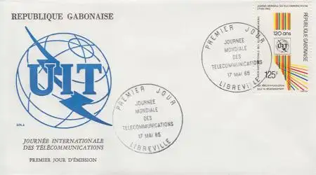 Gabun Mi.Nr. 935 Weltfernmeldetag, UIT, Faserbündel (125)
