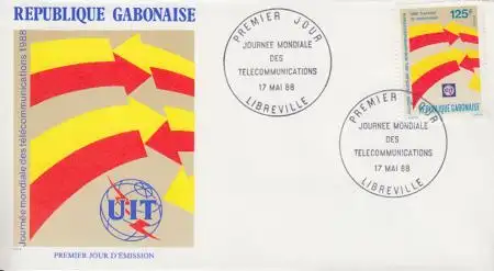 Gabun Mi.Nr. 1016 Weltfernmeldetag, UIT, Pfeile (125)