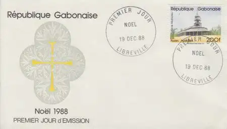 Gabun Mi.Nr. 1026 Weihnachten, Kirche Medouneu (200)
