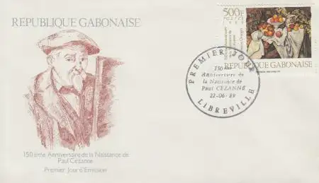 Gabun Mi.Nr. 1040 150.Geb. Paul Cézanne, Äpfel und Orange (500)