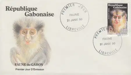 Gabun Mi.Nr. 1053 Wildtiere, Seidenäffchen (100)