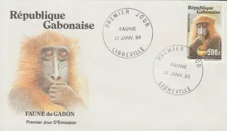 Gabun Mi.Nr. 1056 Wildtiere, Mandrill (500)