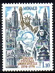 Monaco Mi.Nr. 1112 100 Jahre UPU, Berühmte Bauwerke versch. Städte (1,10)