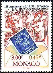 Monaco Mi.Nr. 2463 125 Jahre Weltpostverein UPU (3,00/0,48)