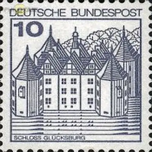D,Bund Mi.Nr. 913AII Burgen u.Schl.gez.Ldr. Glücksburg (10) mit Nr.