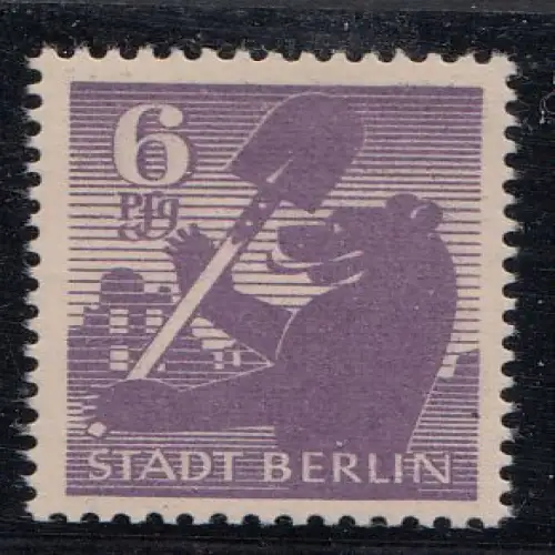 D, SBZ, Mi.Nr.2 Aawbzt Freimarken Berliner Bär und Eiche, postfrisch, geprüft