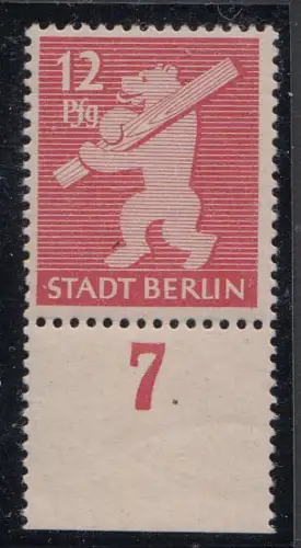 D, SBZ, Mi.Nr.5 AAwbx Freimarken Berliner Bär und Eiche, postfrisch, geprüft