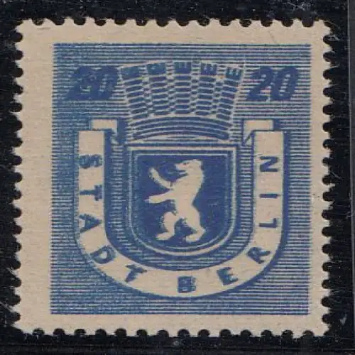 D, SBZ, Mi.Nr.6 Awaz DD Freimarken Berliner Bär und Eiche, postfrisch, geprüft
