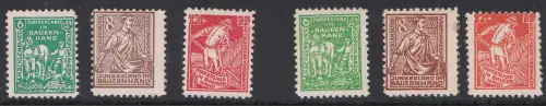 D, SBZ, Mi.Nr.23 bis 25 a und b, postfrisch 
