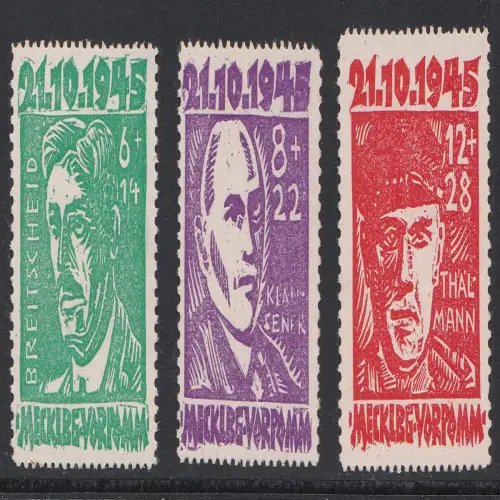 D, SBZ, Mi.Nr.20 bis 22 postfrisch