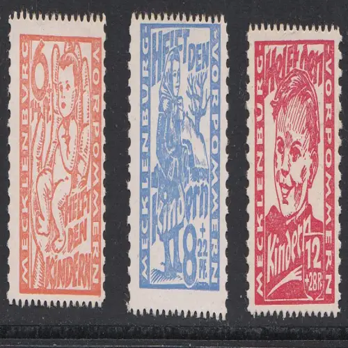 D, SBZ, Mi.Nr.26 bis 28 postfrisch