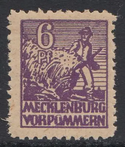 D, SBZ, Mi.Nr.33yd, Plattenfehler XV, postfrisch, geprüft