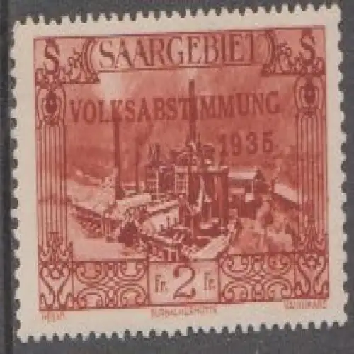 D, Saar Mi.Nr. 191 Freim. Landschaftsbilder mit Aufdruck (2 Fr.)