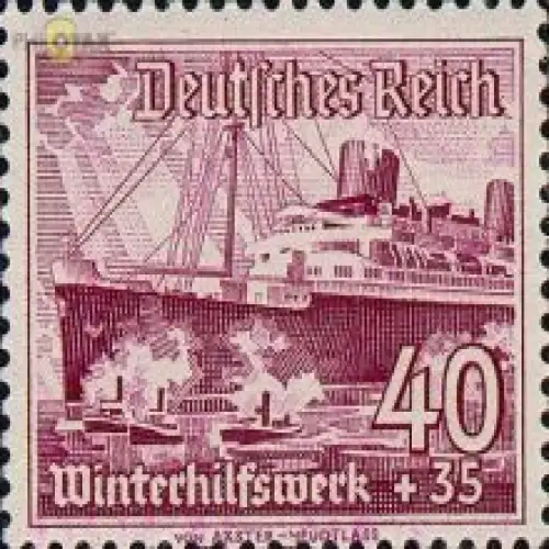 D,Dt.Reich Mi.Nr. 659y Winterhilfswerk Dampfer Europa (40+35)