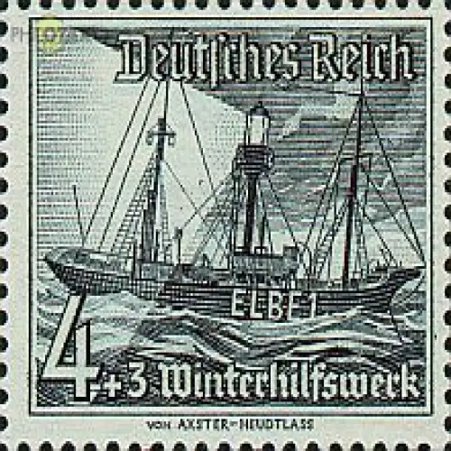 D,Dt.Reich Mi.Nr. 652 Winterhilfswerk Feuerschiff Elbe I (4+3)