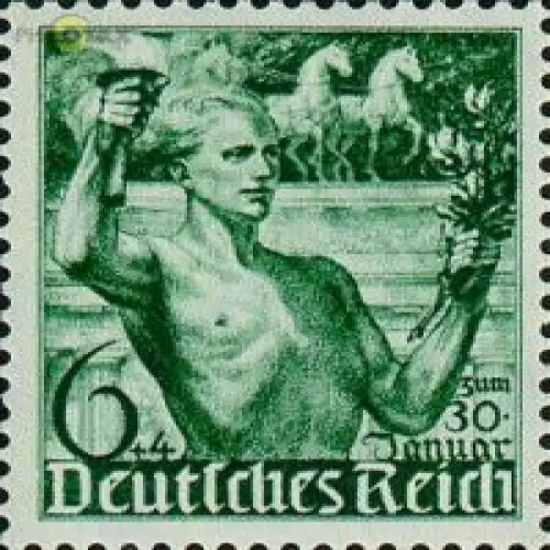 D,Dt.Reich Mi.Nr. 660, 5 Jahre Machtergreifung Hitlers,Fackelträger Br.Tor (6+4)