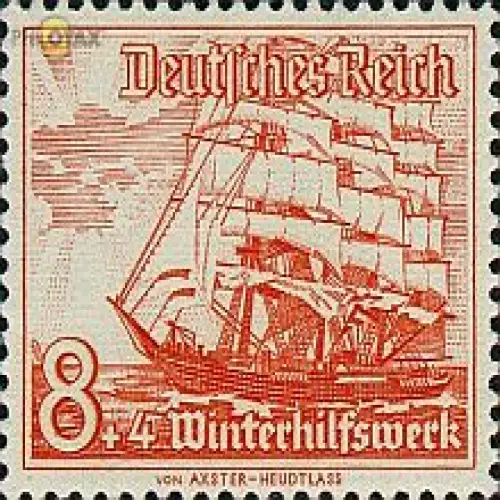D,Dt.Reich Mi.Nr. 655 Winterhilfswerk Viermastbark Padua (8+4)
