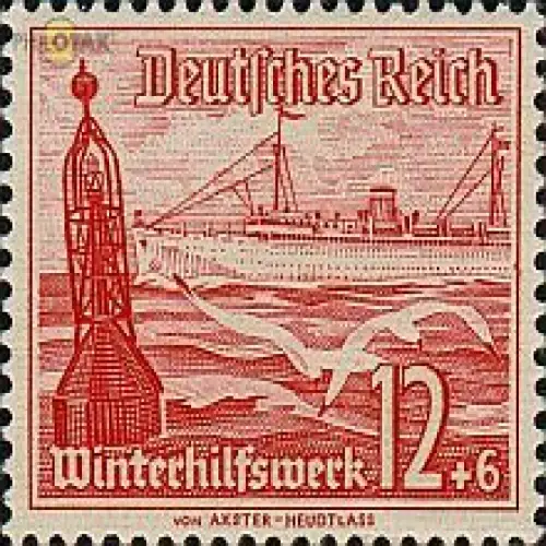D,Dt.Reich Mi.Nr. 656 Winterhilfswerk Dampfer Tannenberg (12+6)