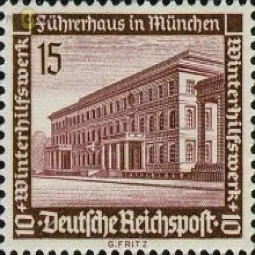 D,Dt.Reich Mi.Nr. 640 Winterhilfswerk, Führerhaus München (15+10)