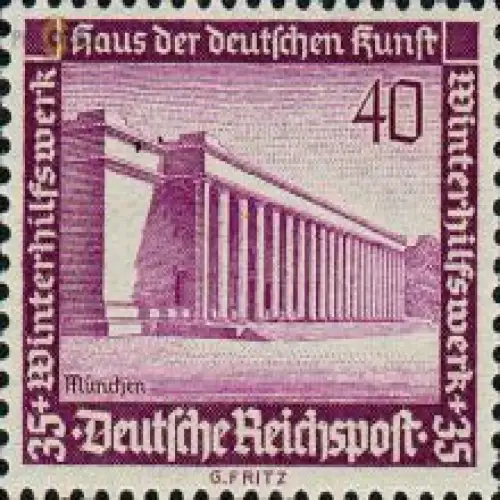D,Dt.Reich Mi.Nr. 642 Winterhilfswerk, Haus der Dt. Kunst München (40+35)