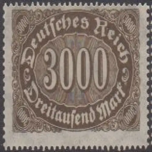 Deutsches Reich Mi.Nr. 254 Ziffern im Queroval, Wz. 2 (3000)