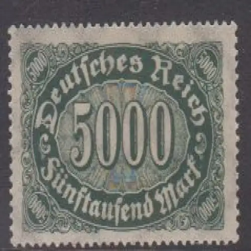Deutsches Reich Mi.Nr. 256 Ziffern im Queroval, Wz. 2 (5000)