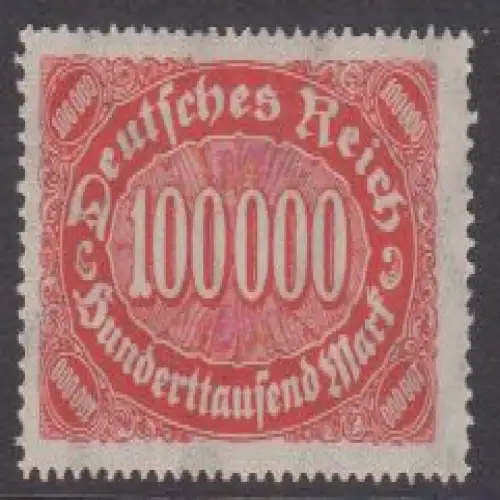Deutsches Reich Mi.Nr. 257 Ziffern im Queroval, Wz. 2 (100000)