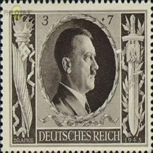 D,Dt.Reich Mi.Nr. 844 Hitlers Geburtstag (3+7)