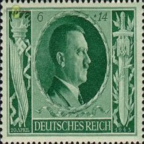 D,Dt.Reich Mi.Nr. 845 Hitlers Geburtstag (6+14)