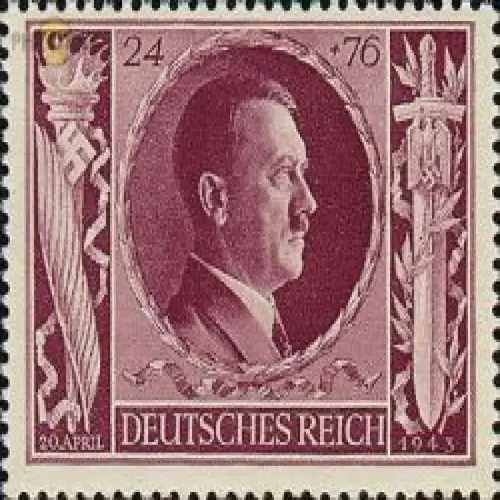 D,Dt.Reich Mi.Nr. 848 Hitlers Geburtstag (24+76)