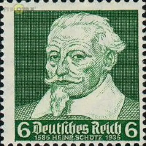 D,Dt.Reich Mi.Nr. 573 Schütz-, Bach-, Händel-Feier, Heirnich Schütz (6)