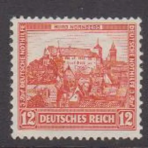 D,Dt.Reich Mi.Nr. 476 Deutsche Nothilfe, Burg Nürnberg (12+3Rpf)