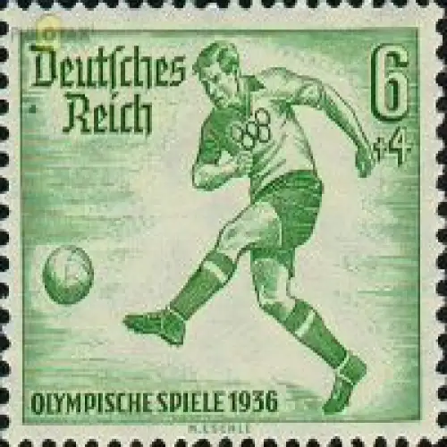 D,Dt.Reich Mi.Nr. 611 Olympia 1936 Fußballspieler (6+4)