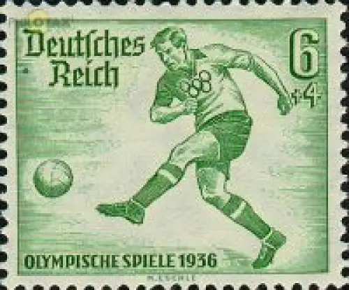 D,Dt.Reich Mi.Nr. 611 Olympia 1936 Fußballspieler (6+4)