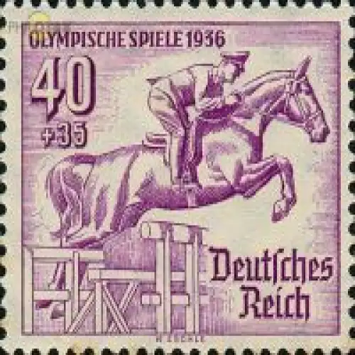 D,Dt.Reich Mi.Nr. 616 Olympia 1936 Springreiter (40+35)