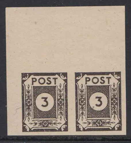 D, SBZ, Mi.Nr.51atx Type I im Eckrandpaar, postfrisch