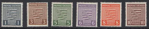 D, SBZ, Mi.Nr.73 - 84X (ohne 15 Pf.), postfrisch