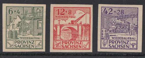 D, SBZ, Mi.Nr.87 - 89 B, postfrisch