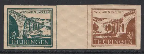 D, SBZ, MiNr. W Zd 2cy (114/Z/115cy), postfrisch