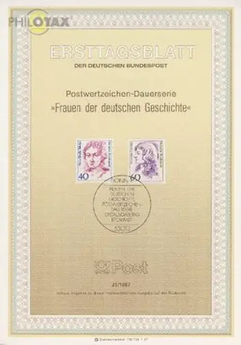 D,Bund Mi.Nr. 21/87 Freim., Frauen (Marken MiNr.1331-1332)