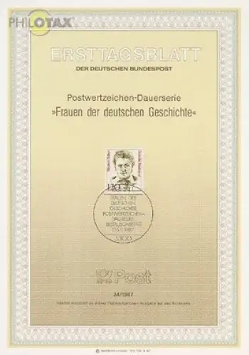 D,Bund Mi.Nr. 24/87 Freim., Frauen, E. Selbert (Marke MiNr.1338)