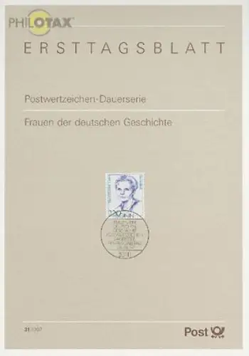 D,Bund Mi.Nr. 31/97 Freim., Frauen, Marie-E. Lüders (Marke MiNr.1940)