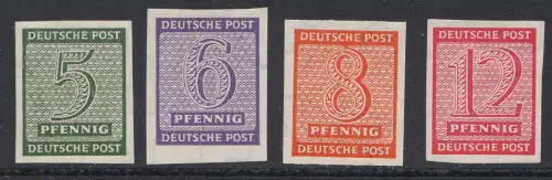 D, SBZ, MiNr. 116 - 119x, postfrisch