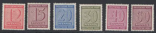 D, SBZ, MiNr. 126 - 137Xw, postfrisch