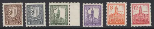 D, SBZ, MiNr. 150 - 155Y, postfrisch