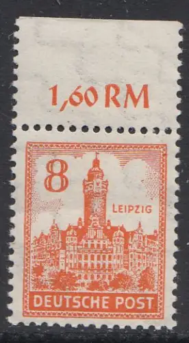 D, SBZ, MiNr. 154Yy, postfrisch, Oberrand