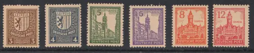 D, SBZ, MiNr. 156 - 161Y, postfrisch