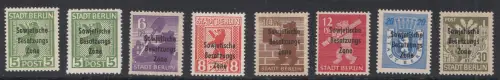 D, SBZ, MiNr. 200 - 206, postfrisch